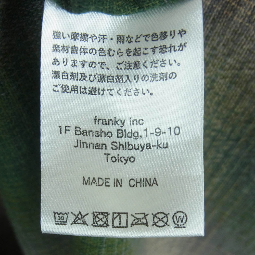 WIND AND SEA ウィンダンシー WDS-O-ATSF-24-Q4-SH-01 Cotton Plaid S/S Shirt コットン プライド チェック 半袖 シャツ グリーン系 ベージュ系 L【中古】