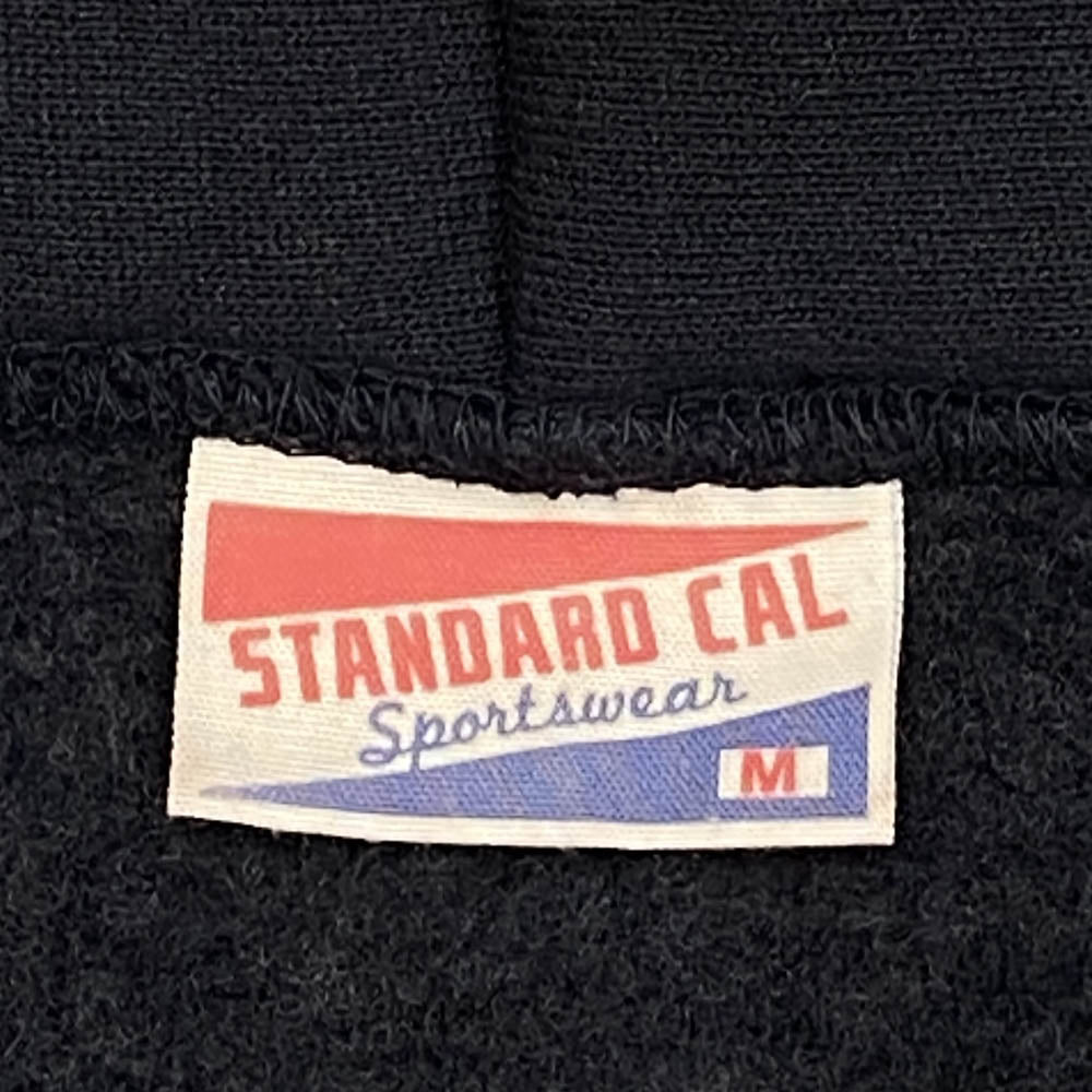 STANDARD CALIFORNIA スタンダードカリフォルニア ワンポイント シールド ロゴ スウェット フーディー ジップ アップ パーカー ダークネイビー系 M【中古】