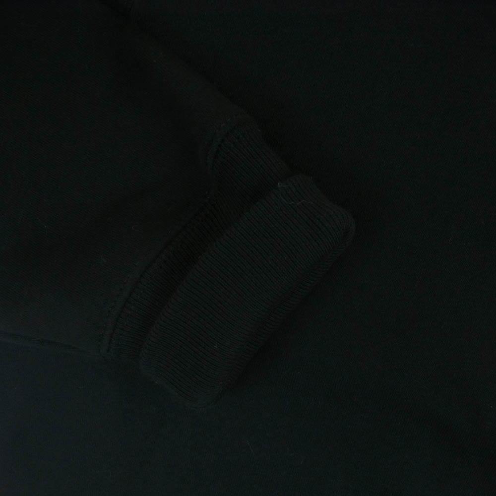 エムアンドエム ZIP UP SWEAT ロゴ刺繍 ハーフジップ スウェット トレーナー ブラック系 L【中古】