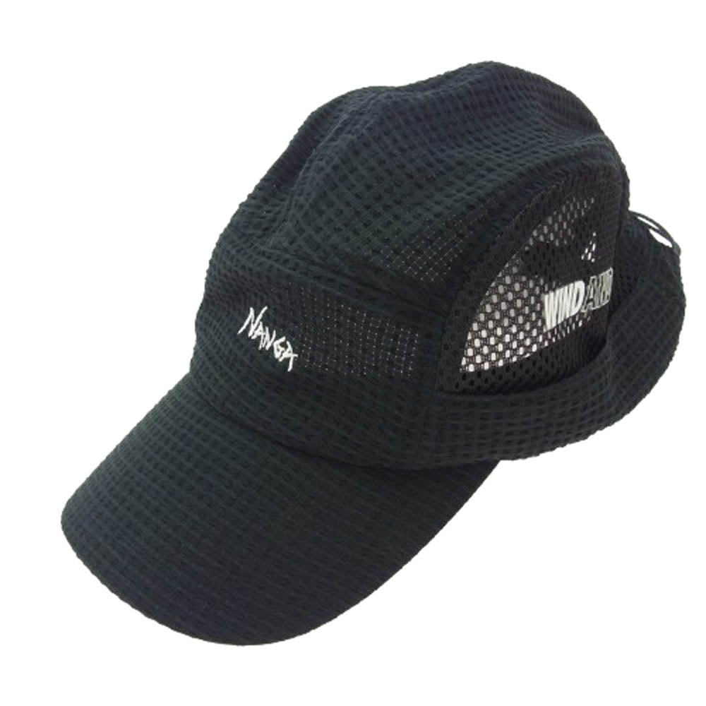 WIND AND SEA ウィンダンシー CA2423-3B402-A NANGA ナンガ 5パネル ジェット メッシュ キャップ ブラック系【美品】【中古】