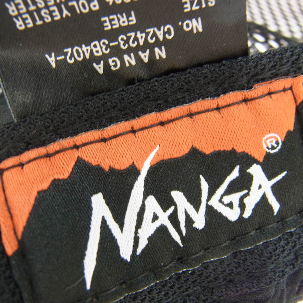 WIND AND SEA ウィンダンシー CA2423-3B402-A NANGA ナンガ 5パネル ジェット メッシュ キャップ ブラック系【美品】【中古】