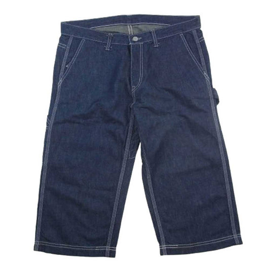MOMOTARO JEANS 桃太郎ジーンズ ダブルヒップ ペインター クロップド デニム パンツ インディゴブルー系 W34【中古】