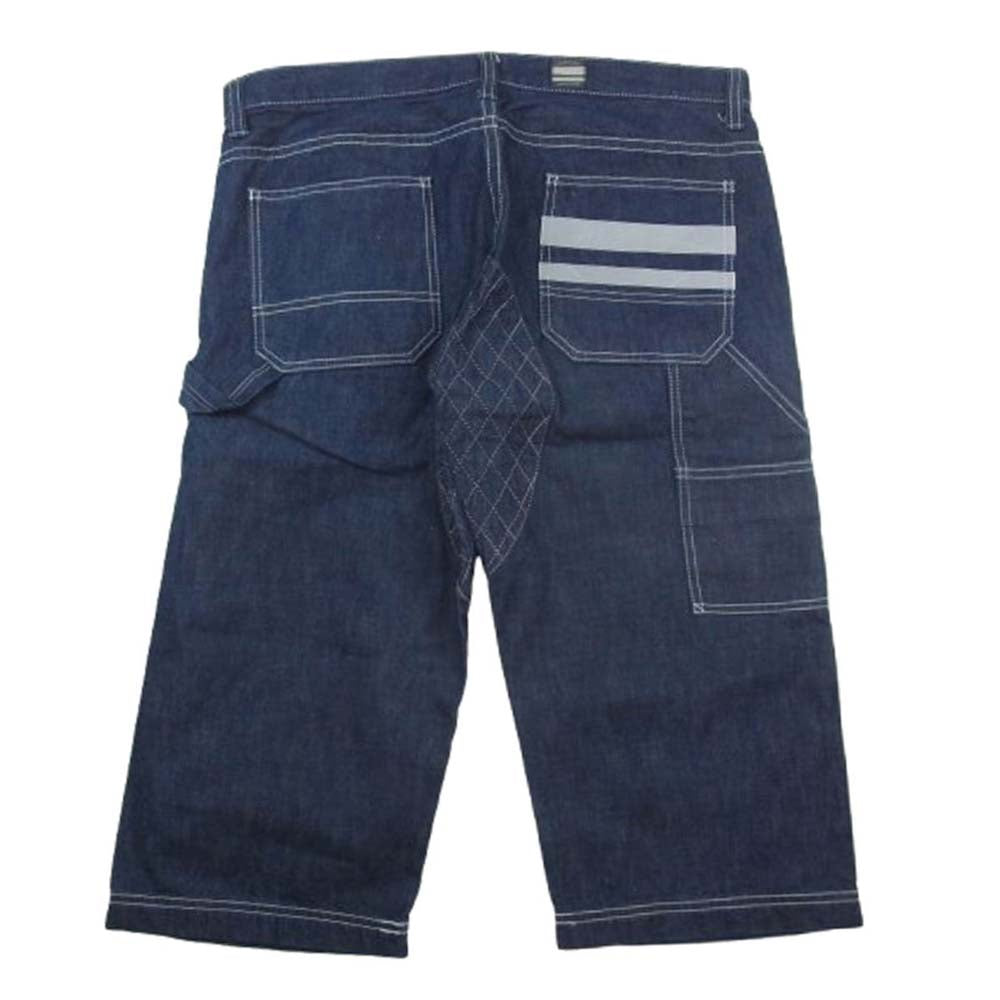 MOMOTARO JEANS 桃太郎ジーンズ ダブルヒップ ペインター クロップド デニム パンツ インディゴブルー系 W34【中古】