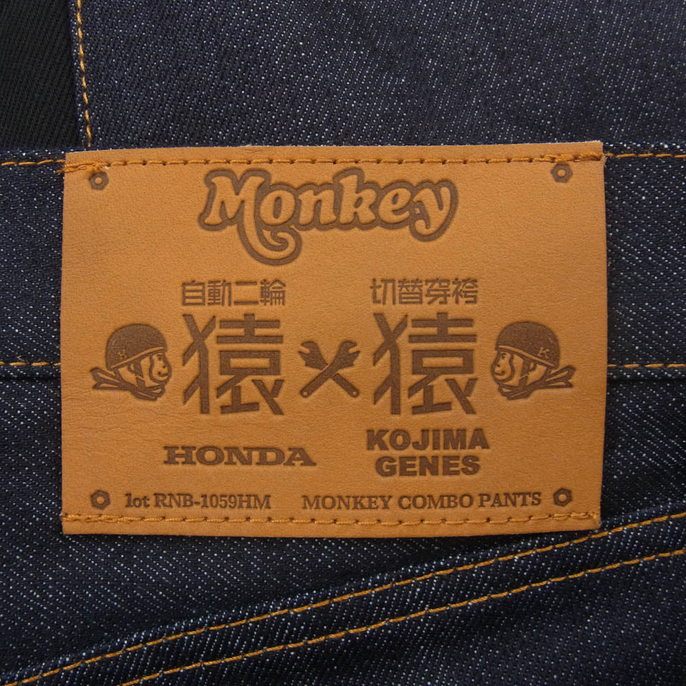 KOJIMA GENES 児島ジーンズ × HONDA ホンダ コラボ モンキー コンボ パンツ インディゴブルー系 34【美品】【中古】