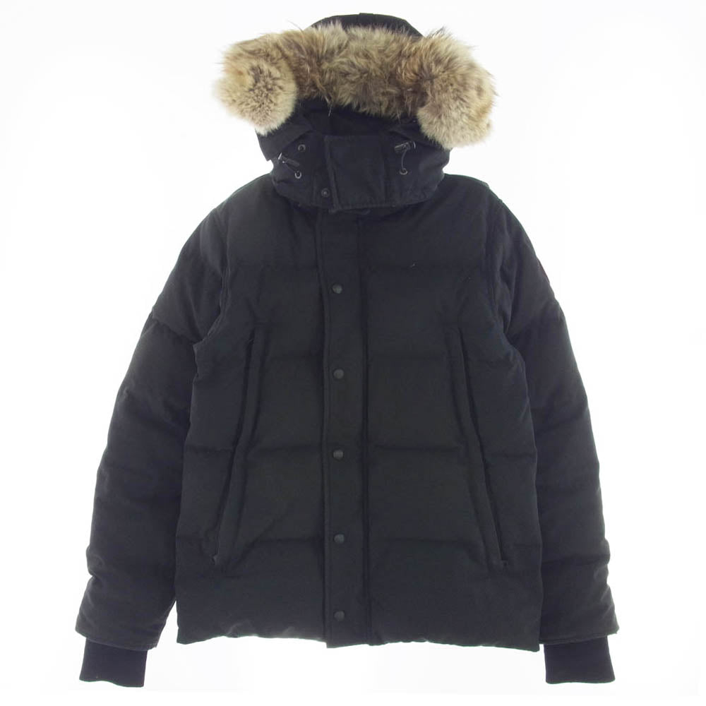 CANADA GOOSE カナダグース 3808MA サザビーリーグタグ WYNDHAM PARKA ウィンダム パーカ ファーフード付き ダウン ジャケット ブラック系 M【中古】