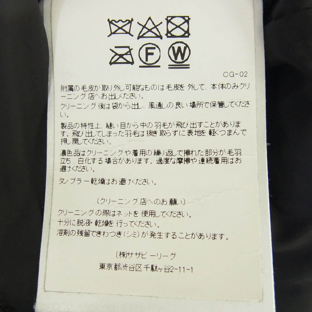 CANADA GOOSE カナダグース 3808MA サザビーリーグタグ WYNDHAM PARKA ウィンダム パーカ ファーフード付き ダウン ジャケット ブラック系 M【中古】