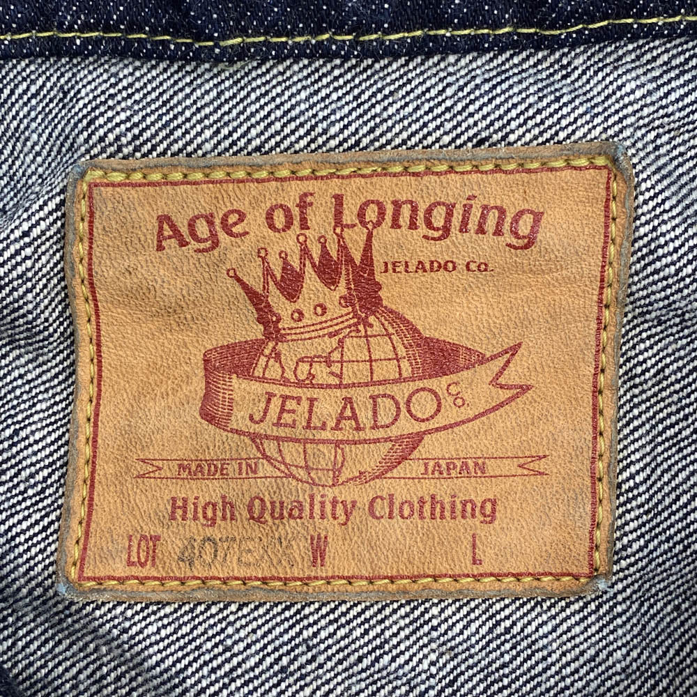 JELADO ジェラード JP94407ED 407EXX Age of Longing Black Tag 1stタイプ デニム ジャケット インディゴブルー系 XL【新古品】【未使用】【中古】