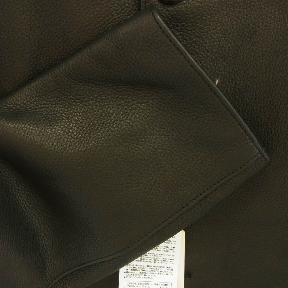 JELADO ジェラード TM03430 the 2 monkeys ザ トゥーモンキーズ Round neck Leather Waistcoat ラウンドネック レザー ブラック系 L【新古品】【未使用】【中古】