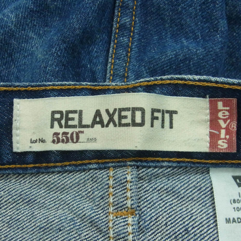 Levi's リーバイス 550 RELAXED FIT リラックス ジーンズ デニム パンツ メキシコ製 インディゴブルー系 W36 L30【中古】
