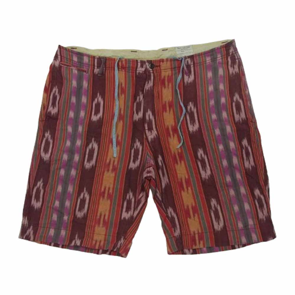 POLO RALPH LAUREN ポロ・ラルフローレン Shorts Drill Khaki Unit Pattern ユニット パターン ネイティブ柄 ショーツ ハーフ ショート パンツ レッド系 パープル系 38【中古】