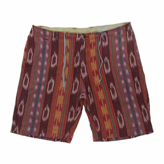 POLO RALPH LAUREN ポロ・ラルフローレン Shorts Drill Khaki Unit Pattern ユニット パターン ネイティブ柄 ショーツ ハーフ ショート パンツ レッド系 パープル系 38【中古】