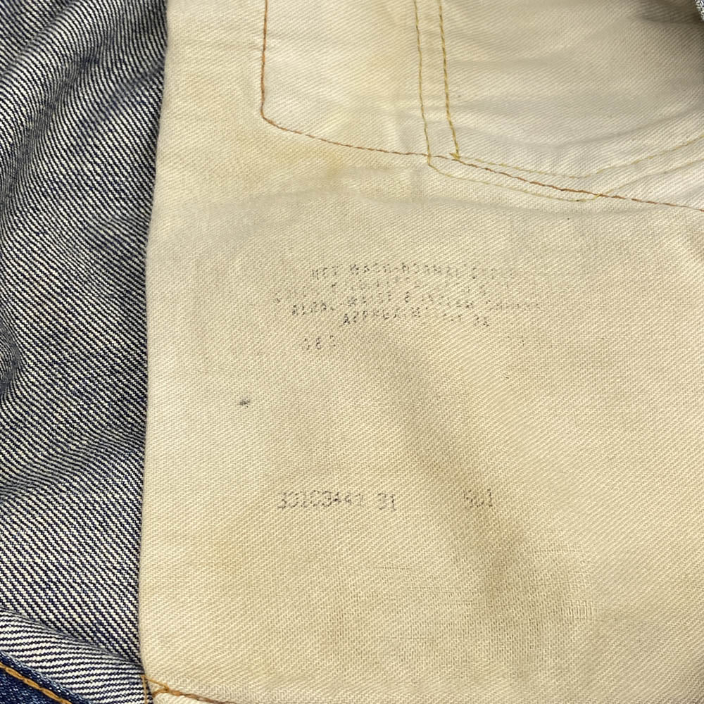 Levi's リーバイス ヴィンテージ オリジナル 66前期 501 ボタン裏刻印6 デニム パンツ インディゴブルー系 W35【中古】