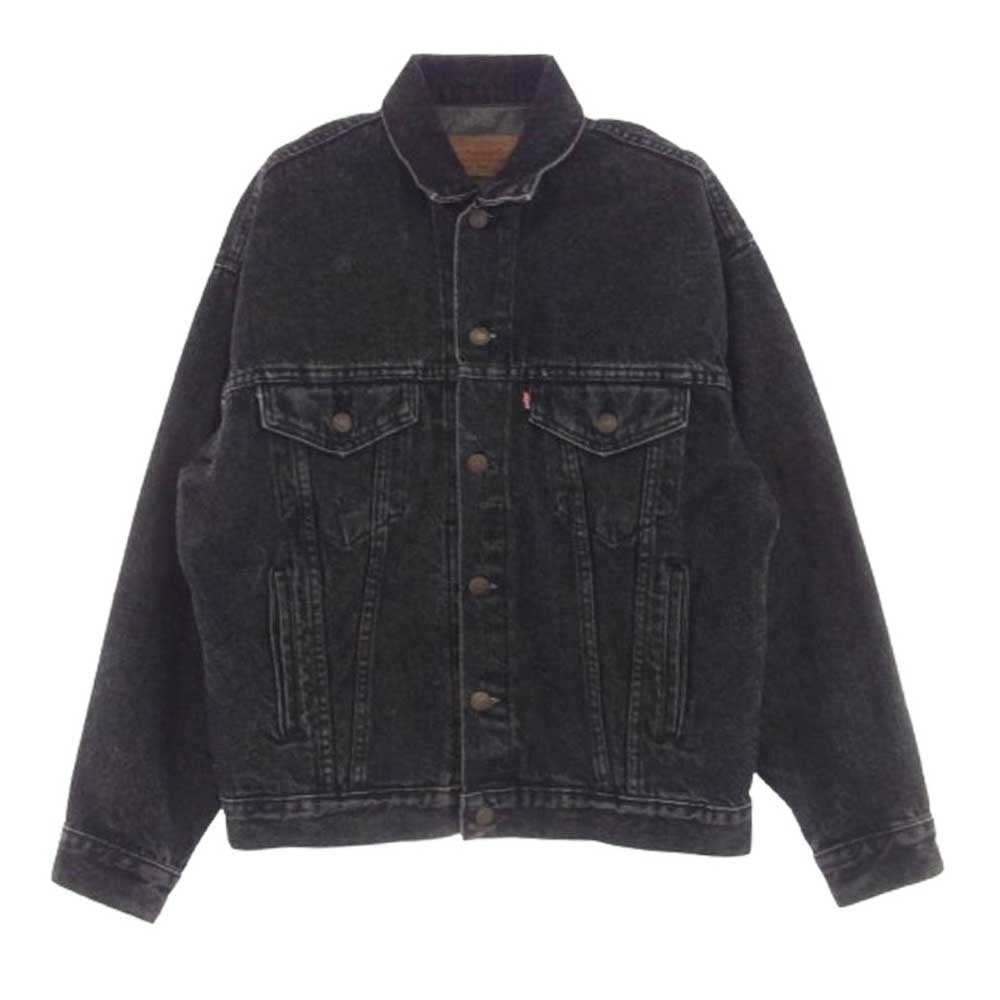Levi's リーバイス 70507-4858 USA製 BLACK DENIM JACKET 先染め ヴィンテージ ブラック デニム ジャケット ブラック系 S【中古】