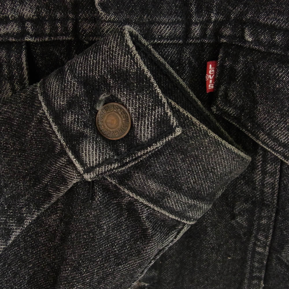 Levi's リーバイス 70507-4858 USA製 BLACK DENIM JACKET 先染め ヴィンテージ ブラック デニム ジャケット ブラック系 S【中古】