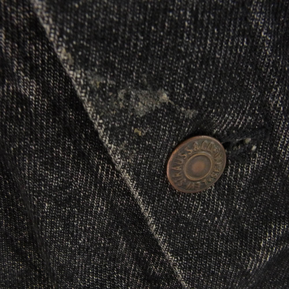 Levi's リーバイス 70507-4858 USA製 BLACK DENIM JACKET 先染め ヴィンテージ ブラック デニム ジャケット ブラック系 S【中古】