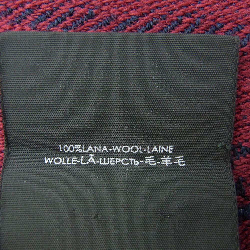 GUCCI グッチ 433854 4G200 GGロゴ 総柄 ジャカードウール スカーフ マフラー ワインレッド系【中古】