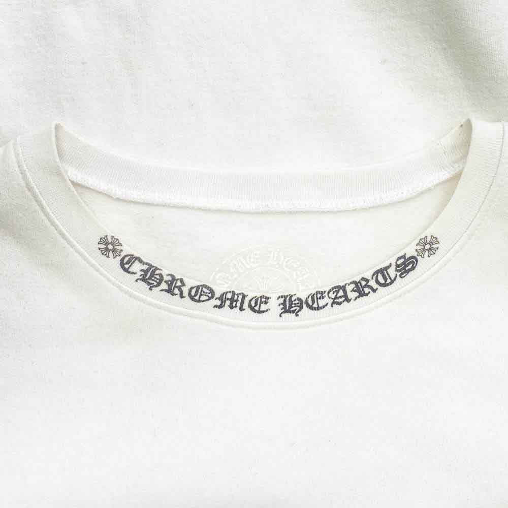 CHROME HEARTS クロムハーツ（原本無） SWTSHRT PLVR ネックロゴプリント クルーネック スウェット ホワイト系 L【中古】