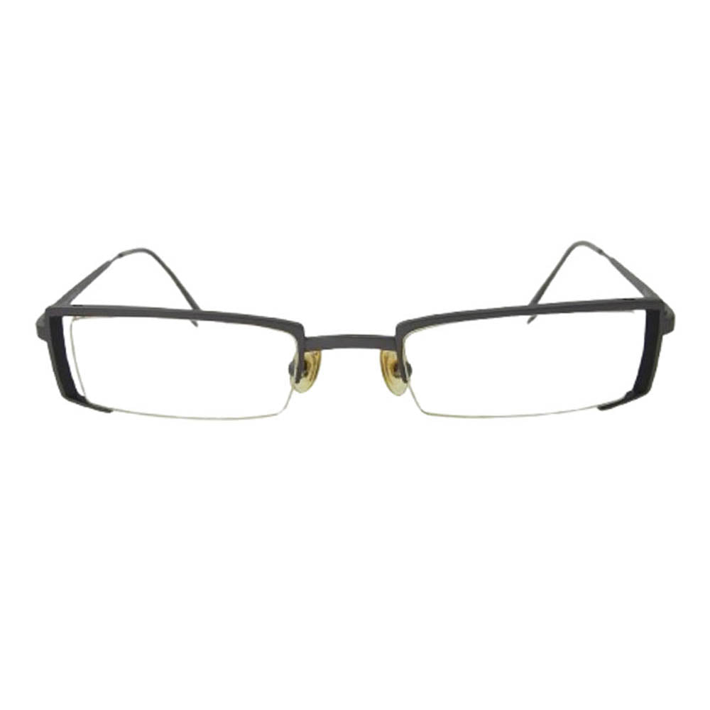 オキシビス KISKA 02 ハーフリム 度入り 眼鏡 メガネ アイウェア シルバー系【中古】
