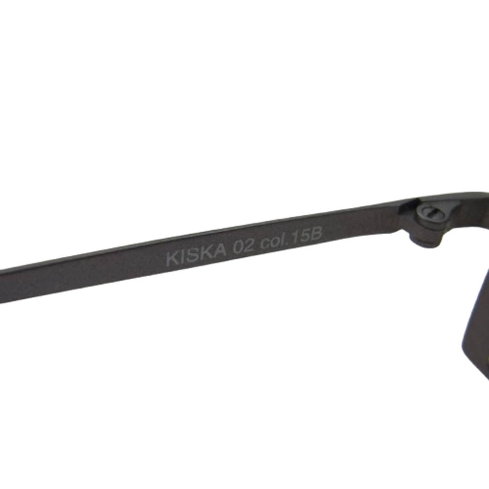 オキシビス KISKA 02 ハーフリム 度入り 眼鏡 メガネ アイウェア シルバー系【中古】