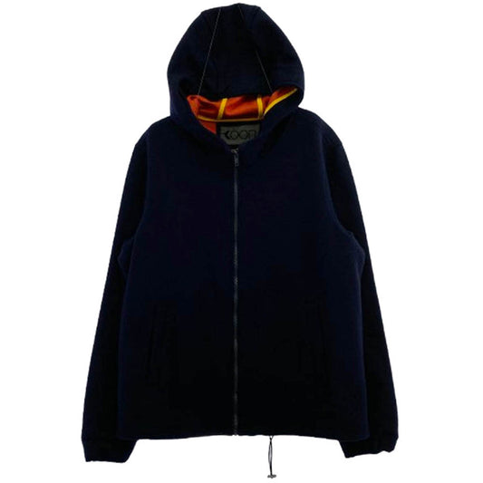 クーン イタリア製 ウール混ジャージー フルジップ フーディ ジャケット ダークネイビー系 50【中古】