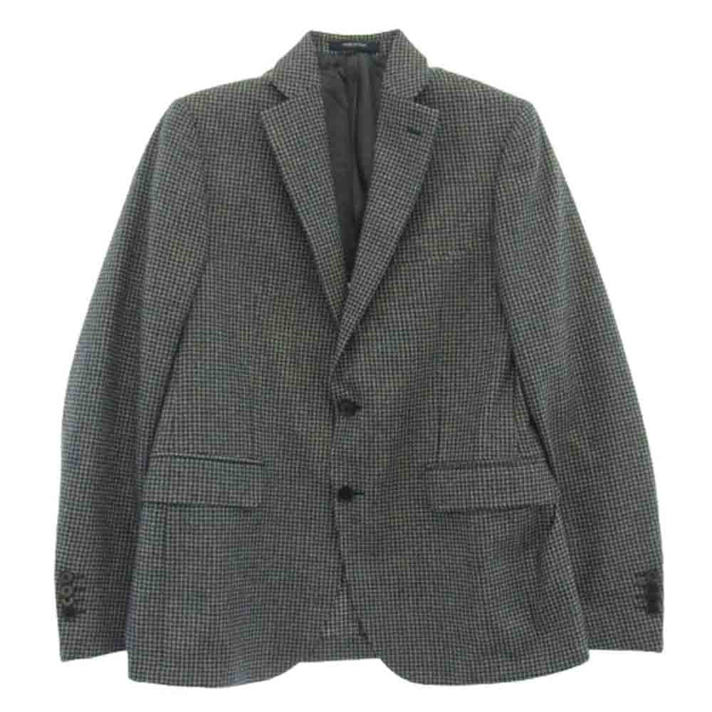 アンジェロナルデッリ W1239 伊Vitale Barberis Canonicoウール生地使用 2B ハウンドトゥース柄 テーラード ジャケット マルチカラー系 48【美品】【中古】