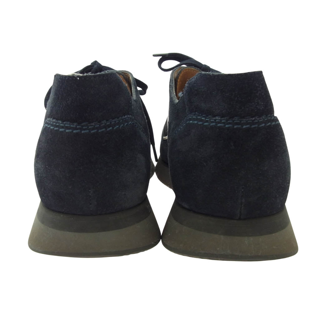 Santoni サントーニ B38S Camu suede sneakers カモ スエード スニーカー シューズ ネイビー系 8【中古】