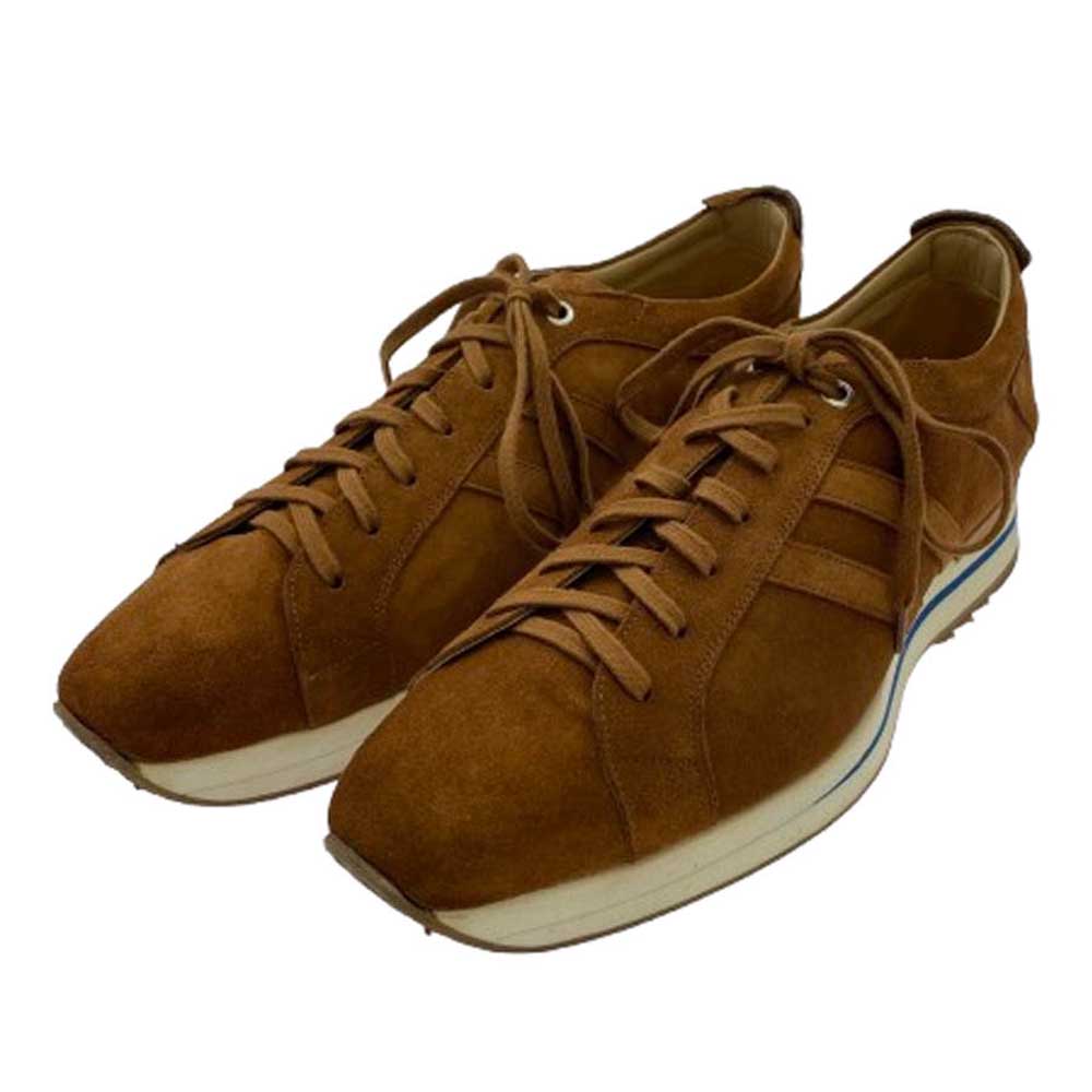 ステファノブランキーニ スエード レザー スニーカー シューズ ブラウン系 8.5【極上美品】【中古】