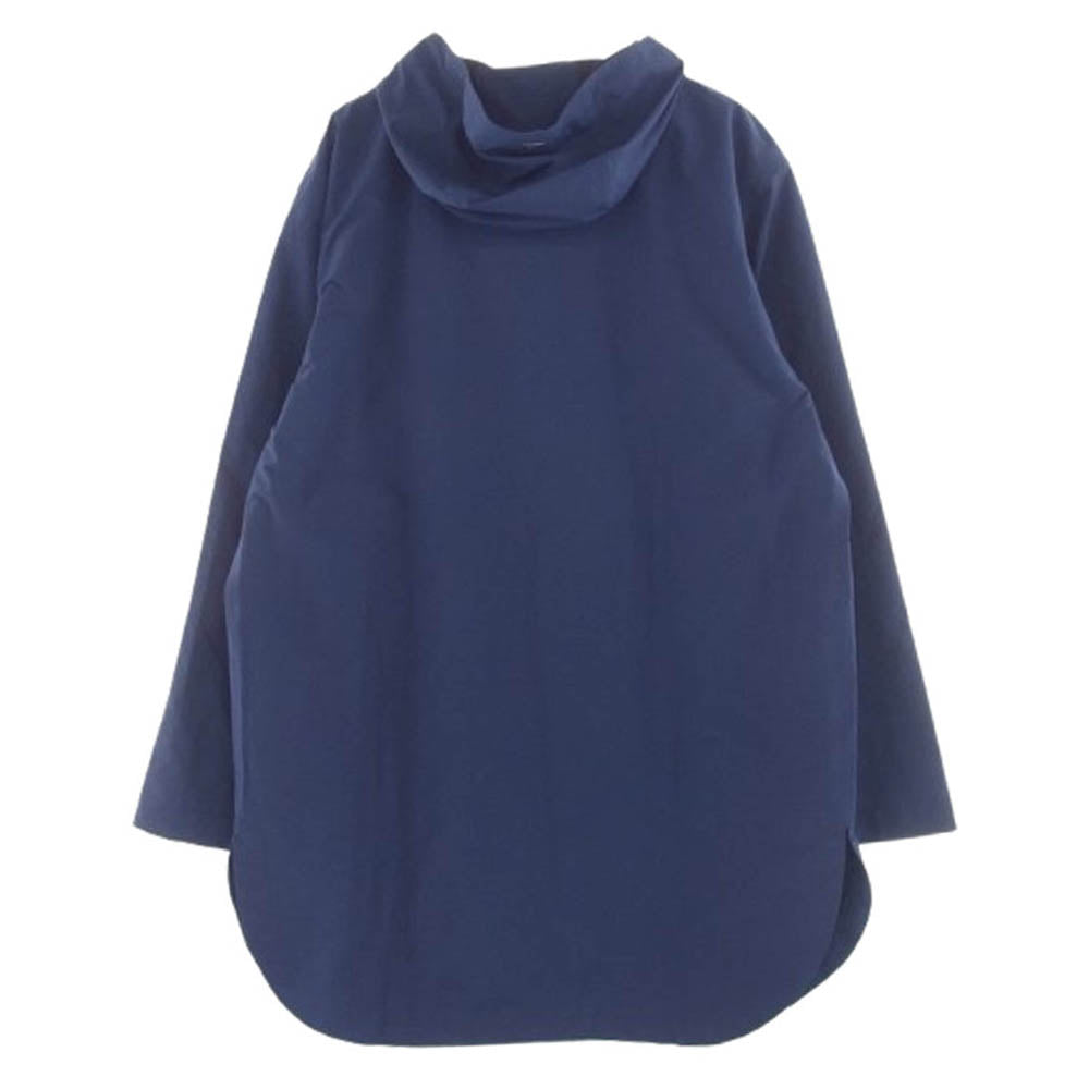 Herno ヘルノ PA0076U ウォーター レペレント ポリエステル フーディー シャツ コート ブルー系 54【極上美品】【中古】
