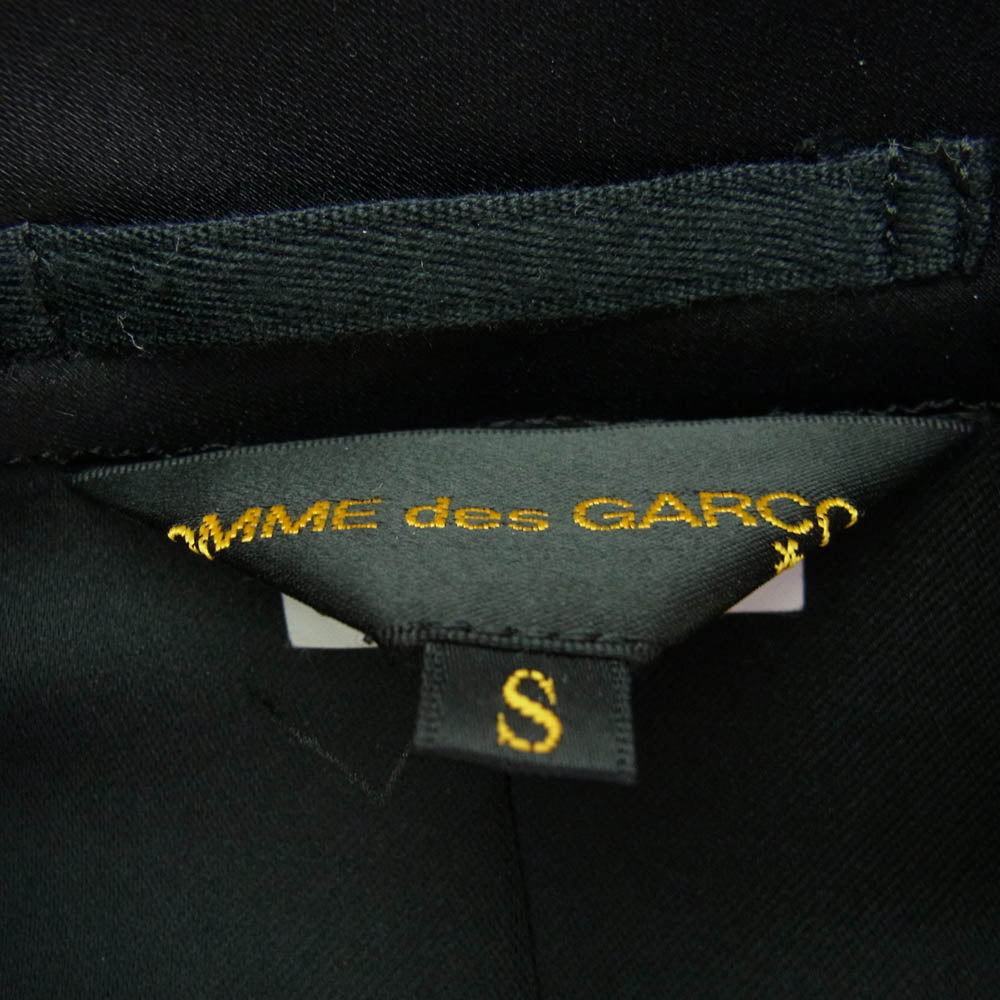 COMME des GARCONS コムデギャルソン AD2019 GE-J006 本ライン AD2019 GE-J006 裁ち切り オーバーサイズ インサイドアウト 2B ケープジャケット ブラック系 S【中古】