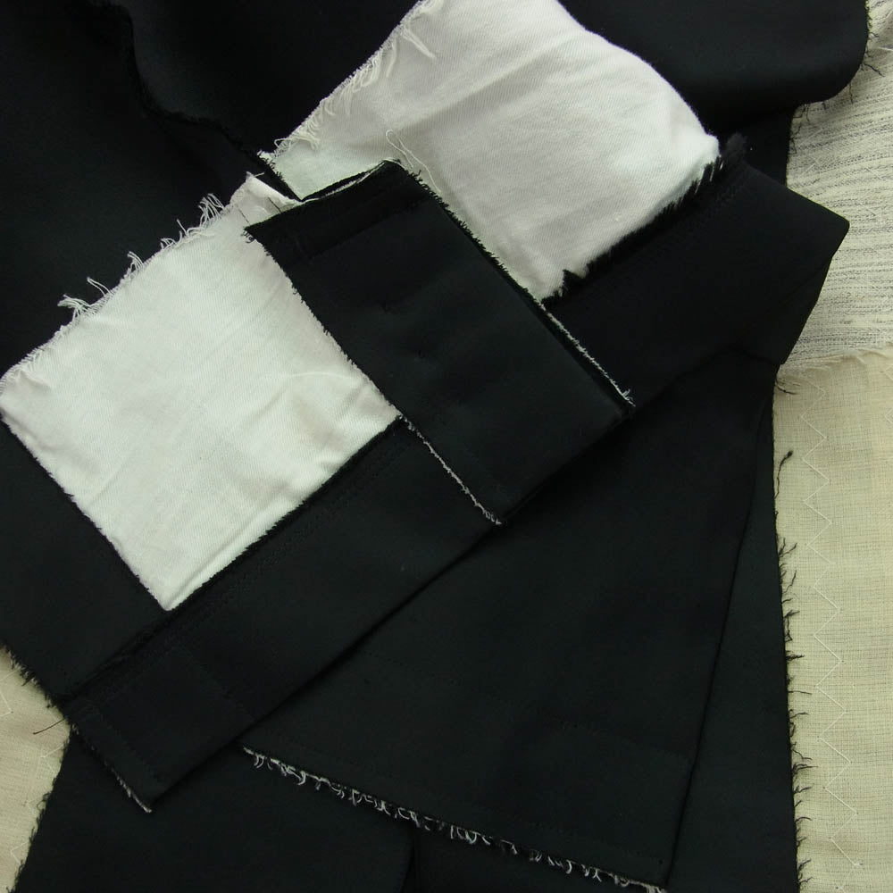 COMME des GARCONS コムデギャルソン AD2019 GE-J006 本ライン AD2019 GE-J006 裁ち切り オーバーサイズ インサイドアウト 2B ケープジャケット ブラック系 S【中古】