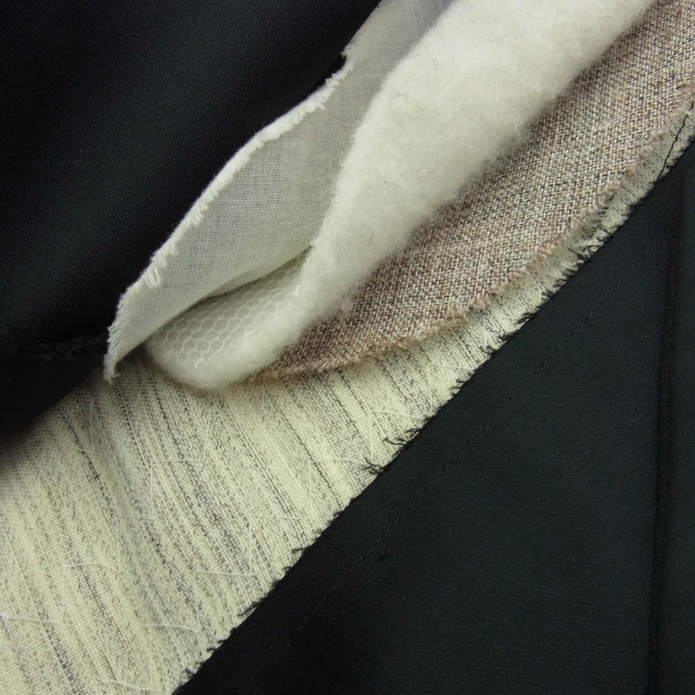 COMME des GARCONS コムデギャルソン AD2019 GE-J006 本ライン AD2019 GE-J006 裁ち切り オーバーサイズ インサイドアウト 2B ケープジャケット ブラック系 S【中古】