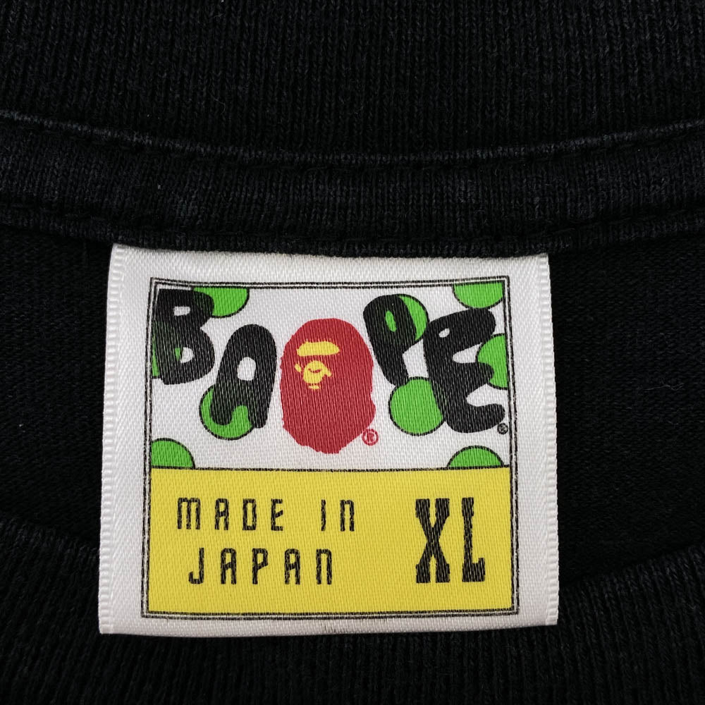 A BATHING APE アベイシングエイプ ABC CAMO BAPE STA ベイプスタ ロゴ 半袖 Tシャツ ブルーカモ XL ブラック系 XL【中古】