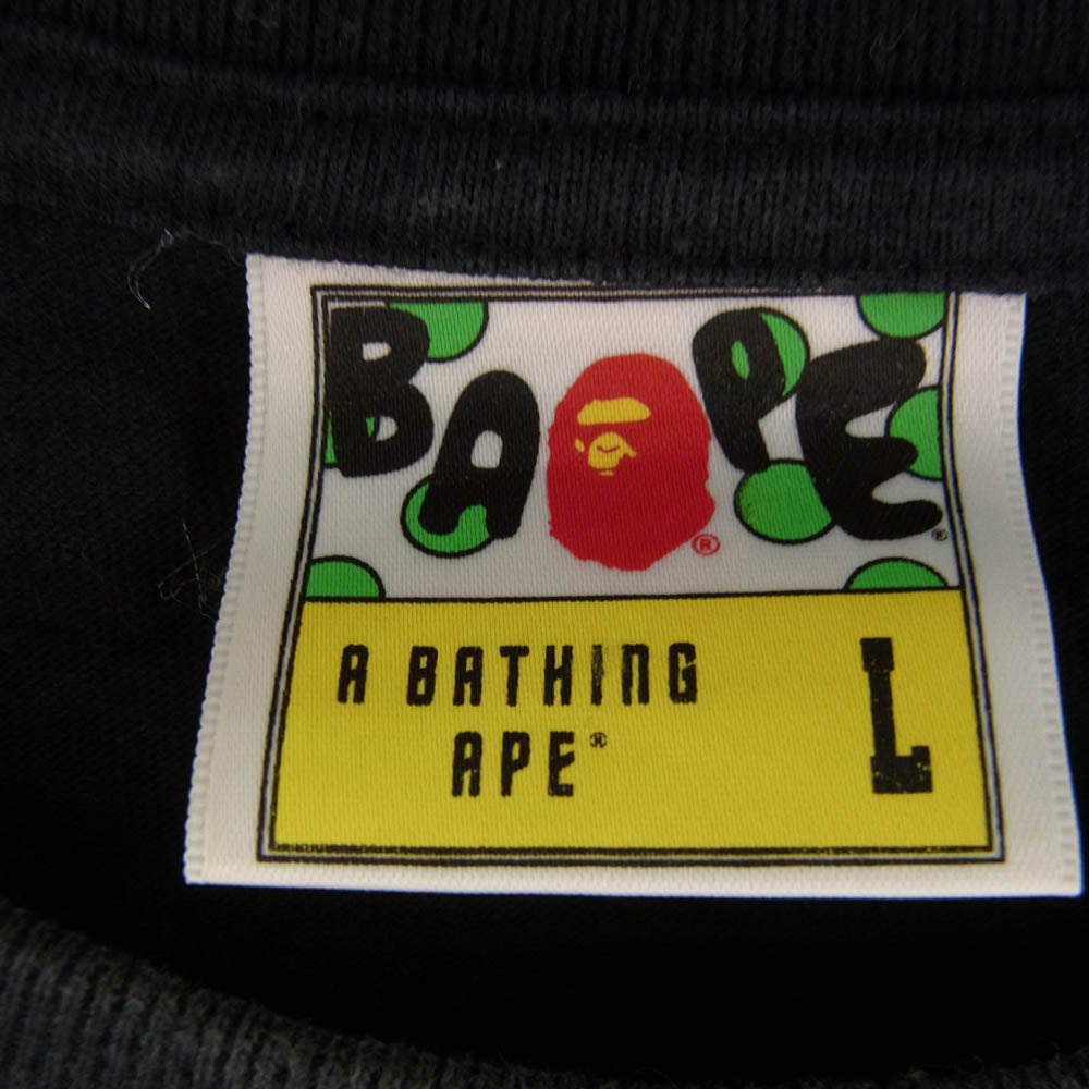 A BATHING APE アベイシングエイプ タイガーカモ ポケット 半袖 Tシャツ L ブラック系 L【中古】