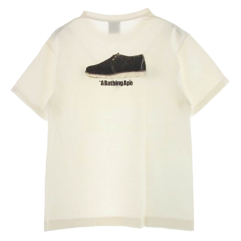 A BATHING APE アベイシングエイプ 初期 MANHUNT フットソルジャー TEE 半袖 Tシャツ L ホワイト系 L【中古】