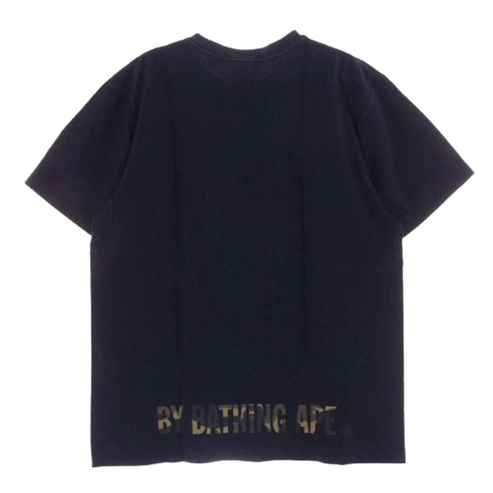 A BATHING APE アベイシングエイプ ABC CAMO Ape Face STA Tee エイプ フェイス スタ 半袖 Tシャツ グリーンカモ L ブラック系 L【中古】