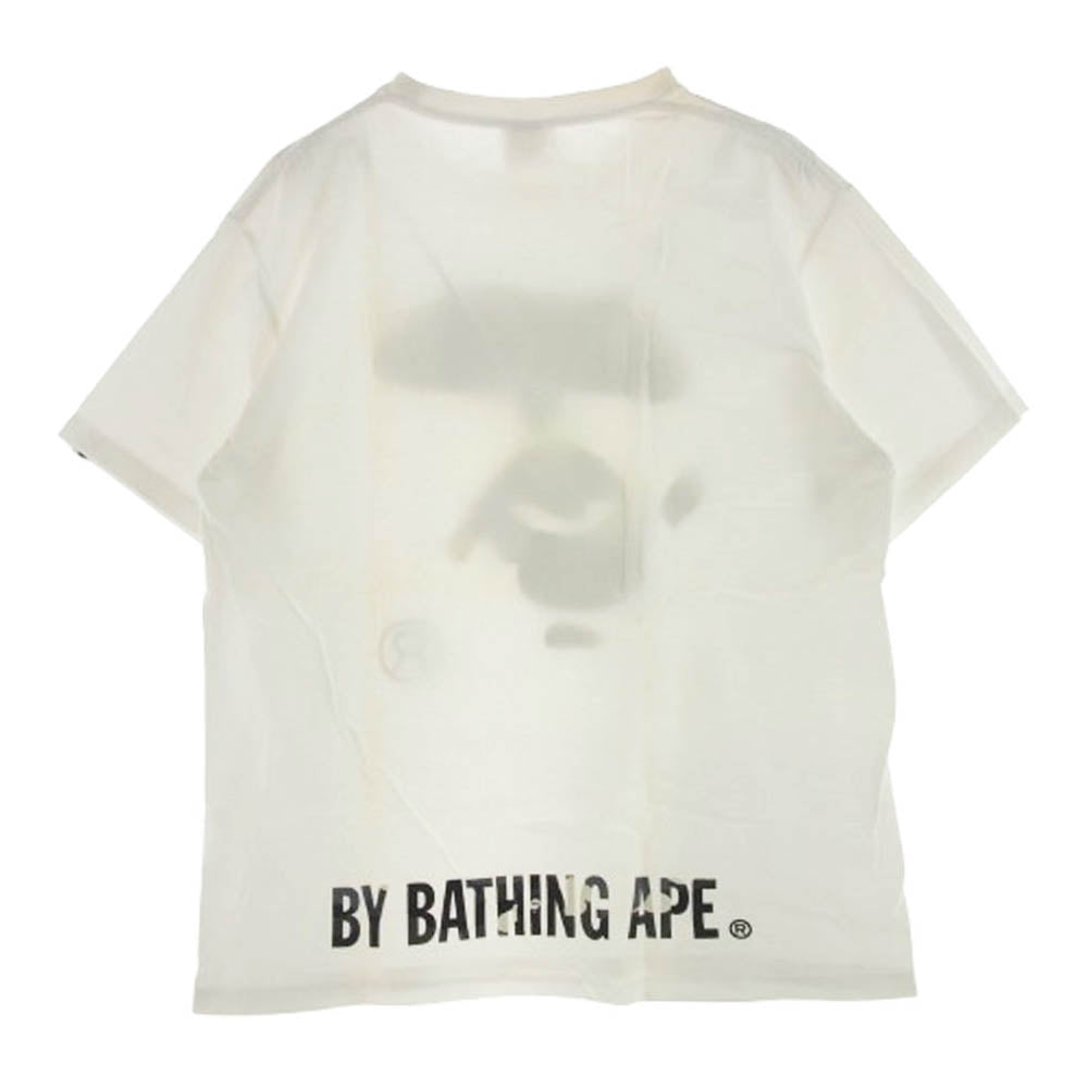A BATHING APE アベイシングエイプ COLOR CAMO BIG APE FACE TEE カラーカモ ビッグ エイプ フェイス 半袖 Tシャツ グレーカモ L ホワイト ホワイト系 L【中古】