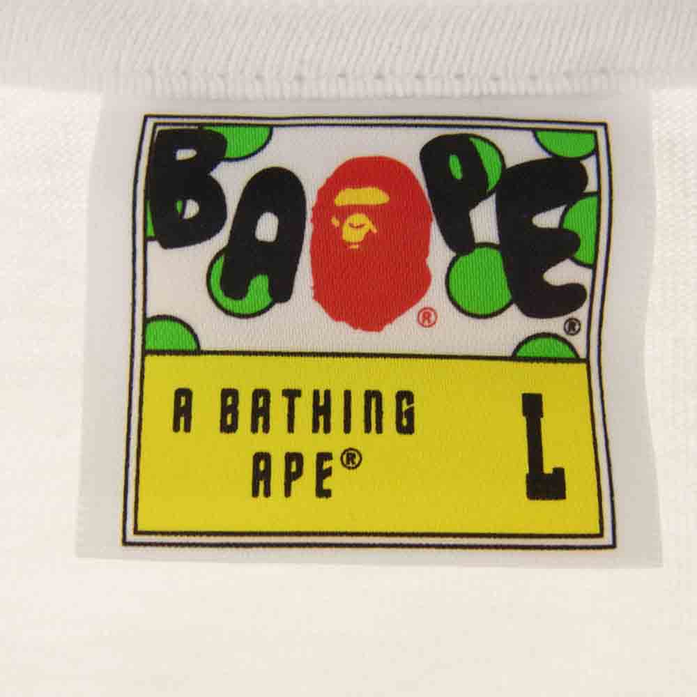 A BATHING APE アベイシングエイプ COLOR CAMO BIG APE FACE TEE カラーカモ ビッグ エイプ フェイス 半袖 Tシャツ グレーカモ L ホワイト ホワイト系 L【中古】