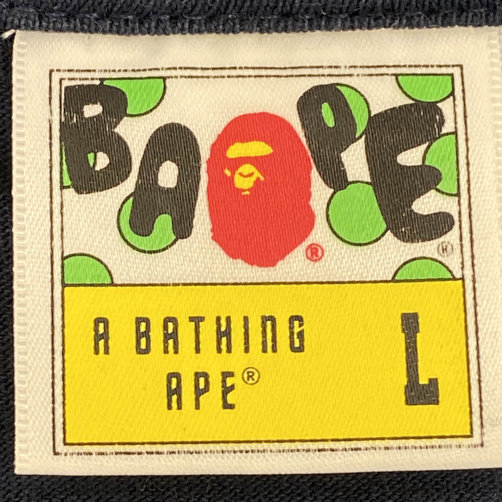 A BATHING APE アベイシングエイプ BAPE ターゲット ロゴ 半袖 Tシャツ L ネイビー系 L【中古】