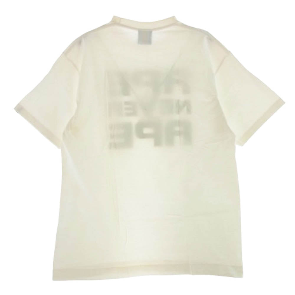 A BATHING APE アベイシングエイプ APE SHALL NEVER KILL APE CAMO エイプ シャル ネバー キル エイプ カモ柄 半袖 Tシャツ L ホワイト系 L【中古】