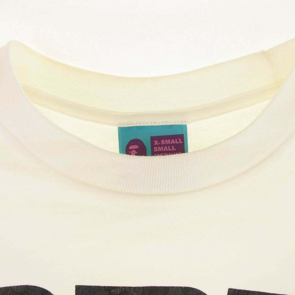 A BATHING APE アベイシングエイプ APE SHALL NEVER KILL APE CAMO エイプ シャル ネバー キル エイプ カモ柄 半袖 Tシャツ L ホワイト系 L【中古】