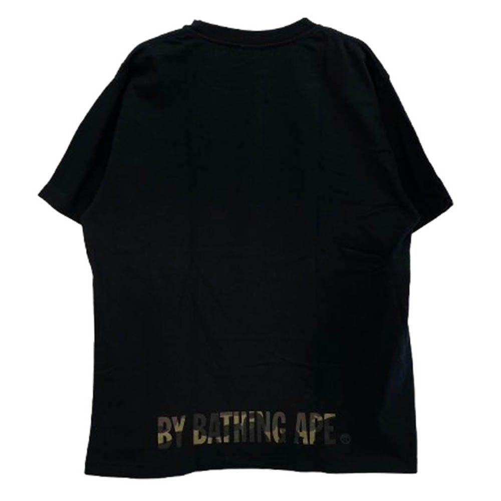 A BATHING APE アベイシングエイプ 1ST CAMO BIG APE FACE TEE ファーストカモ ビッグ エイプ ヘッド 半袖 Tシャツ グリーンカモ L ブラック系 L【中古】