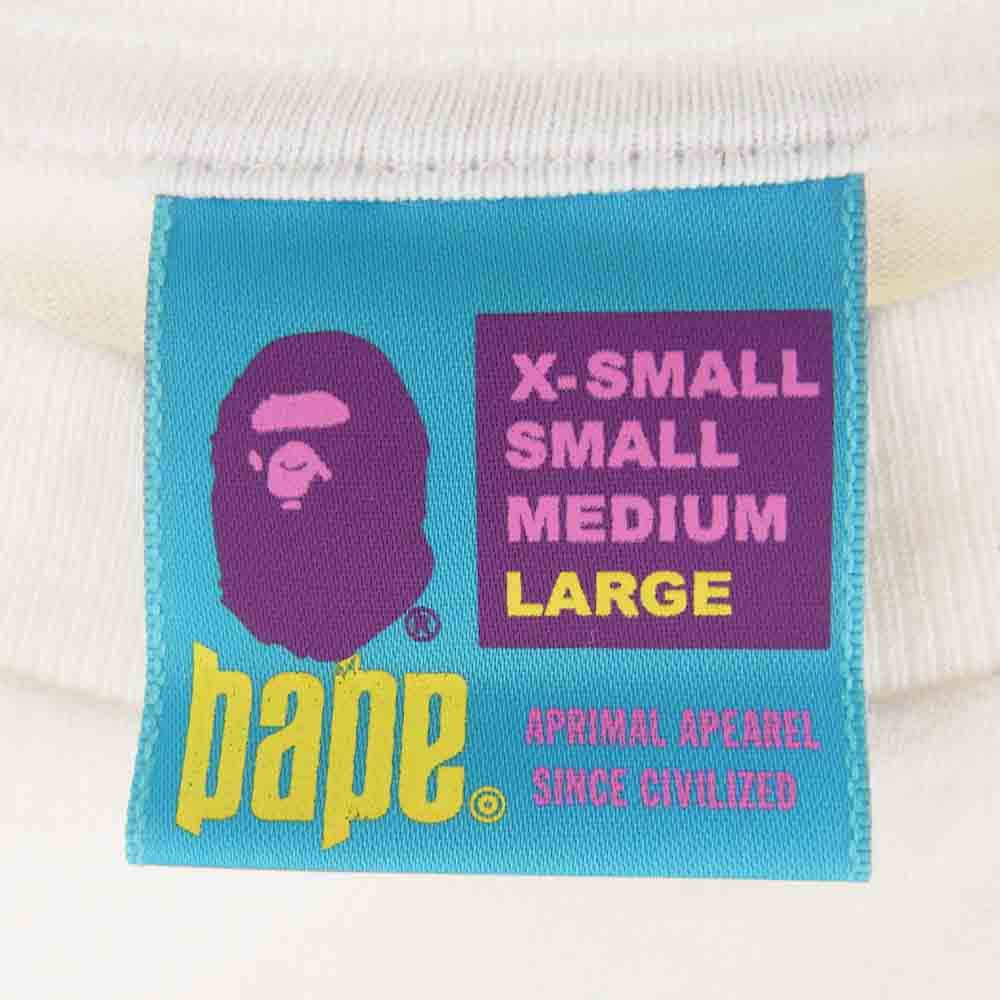 A BATHING APE アベイシングエイプ BAPE OG GOLD CARD MEMBER CLUB TEE ゴールド 限定 半袖 Tシャツ L オフホワイト系 L【中古】