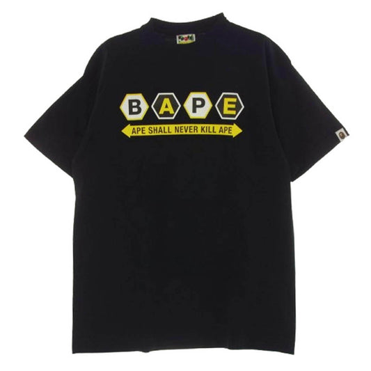 A BATHING APE アベイシングエイプ BAPE APE SHALL NEVER KILL APE ベイプ エイプ シャル ネバー キル エイプ 半袖 Tシャツ L ブラック系 L【中古】