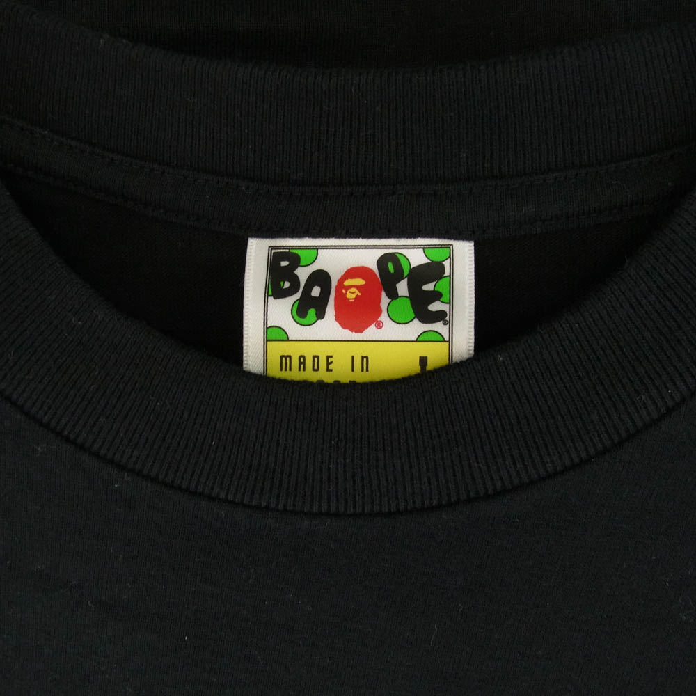 A BATHING APE アベイシングエイプ BAPE APE SHALL NEVER KILL APE ベイプ エイプ シャル ネバー キル エイプ 半袖 Tシャツ L ブラック系 L【中古】