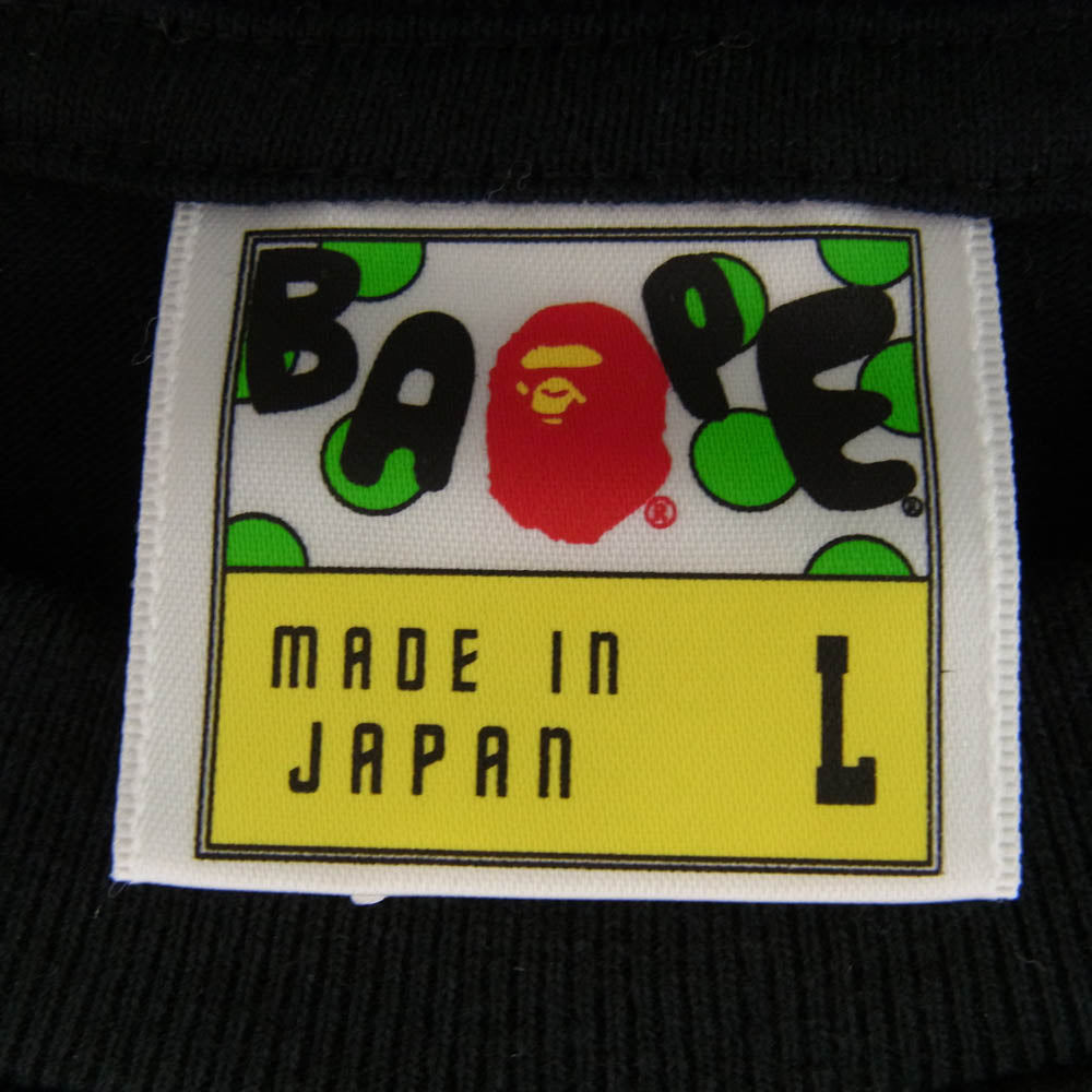 A BATHING APE アベイシングエイプ BAPE APE SHALL NEVER KILL APE ベイプ エイプ シャル ネバー キル エイプ 半袖 Tシャツ L ブラック系 L【中古】