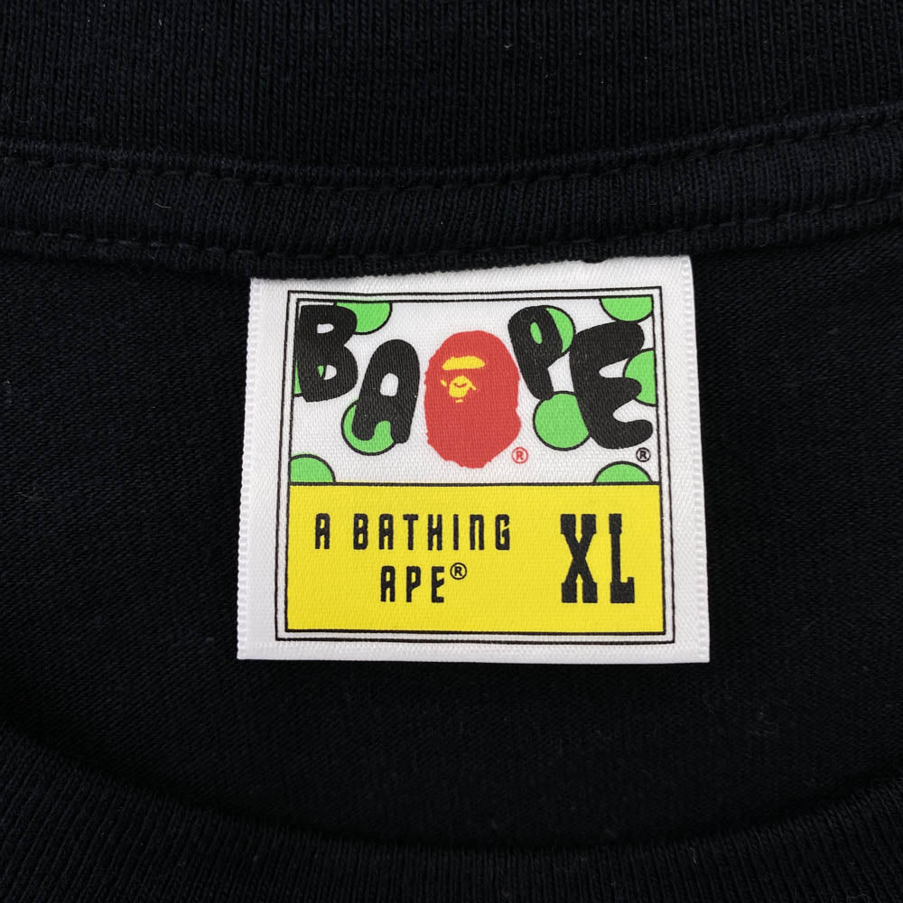 A BATHING APE アベイシングエイプ COLOR CAMO APE FACE TEE カラーカモ エイプ フェイス 半袖 Tシャツ グレーカモ XL ブラック系 XL【中古】