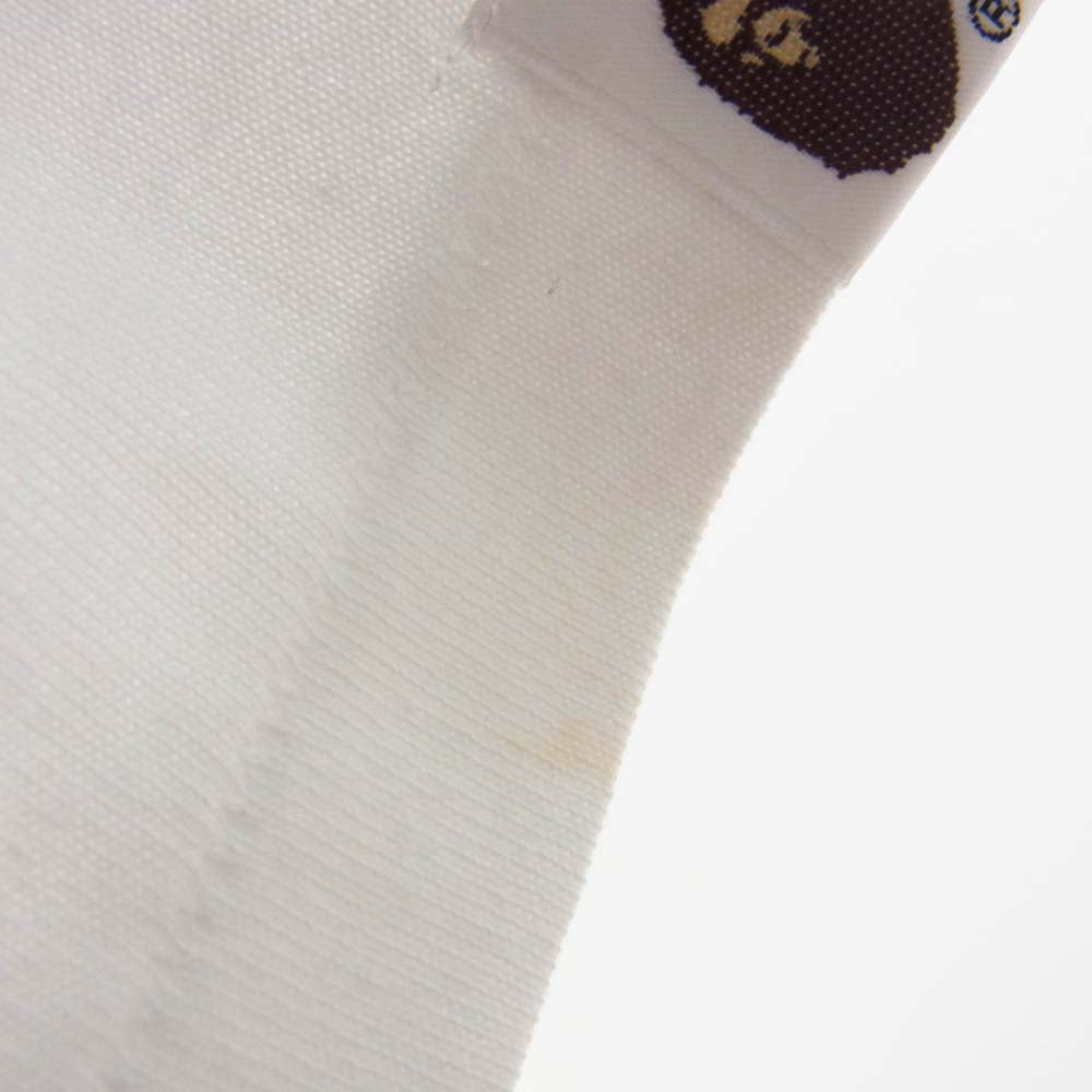 A BATHING APE アベイシングエイプ BAPE LOGO TEE ベイプロゴ 半袖 Tシャツ L ホワイト系 L【中古】