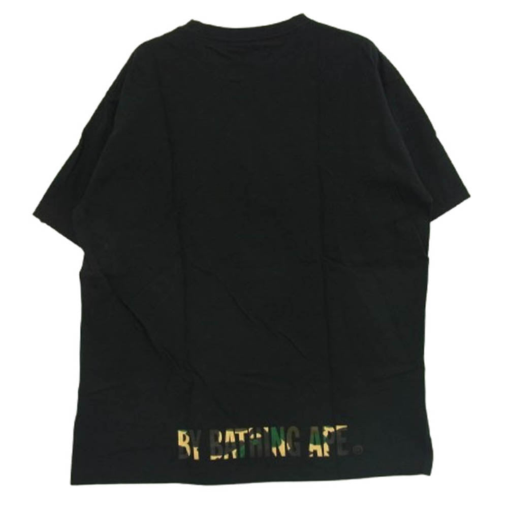 A BATHING APE アベイシングエイプ 1ST CAMO BIG APE FACE TEE ファーストカモ ビッグ エイプ ヘッド 半袖 Tシャツ イエローカモ L ブラック系 L【中古】