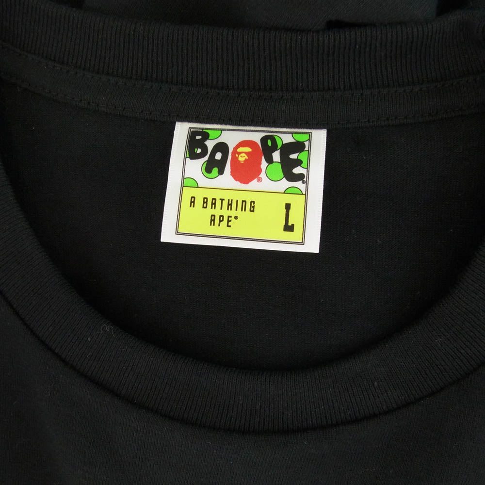 A BATHING APE アベイシングエイプ × NOWHERE 23rd Anniversary TEE ノーウェア 23周年 記念 半袖 Tシャツ L ブラック系 L【美品】【中古】