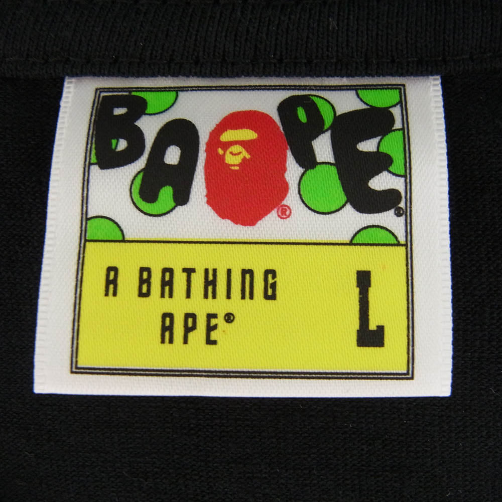 A BATHING APE アベイシングエイプ × NOWHERE 23rd Anniversary TEE ノーウェア 23周年 記念 半袖 Tシャツ L ブラック系 L【美品】【中古】